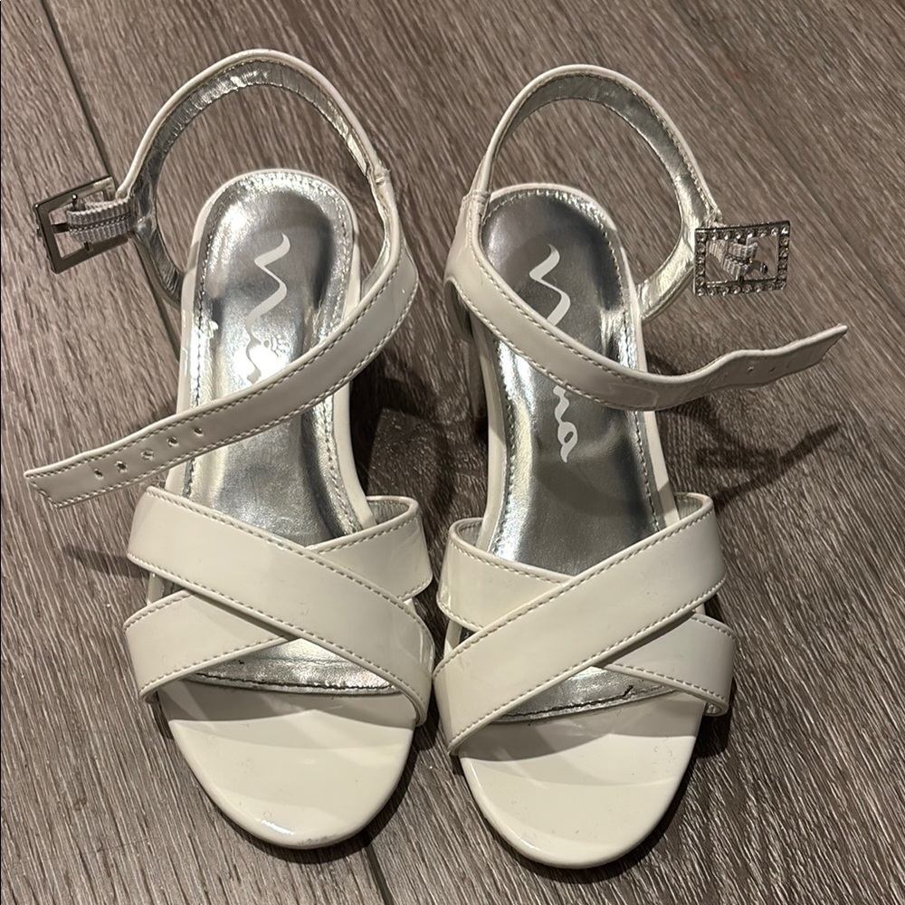Women’s Cream Crisscross Slingback Heels